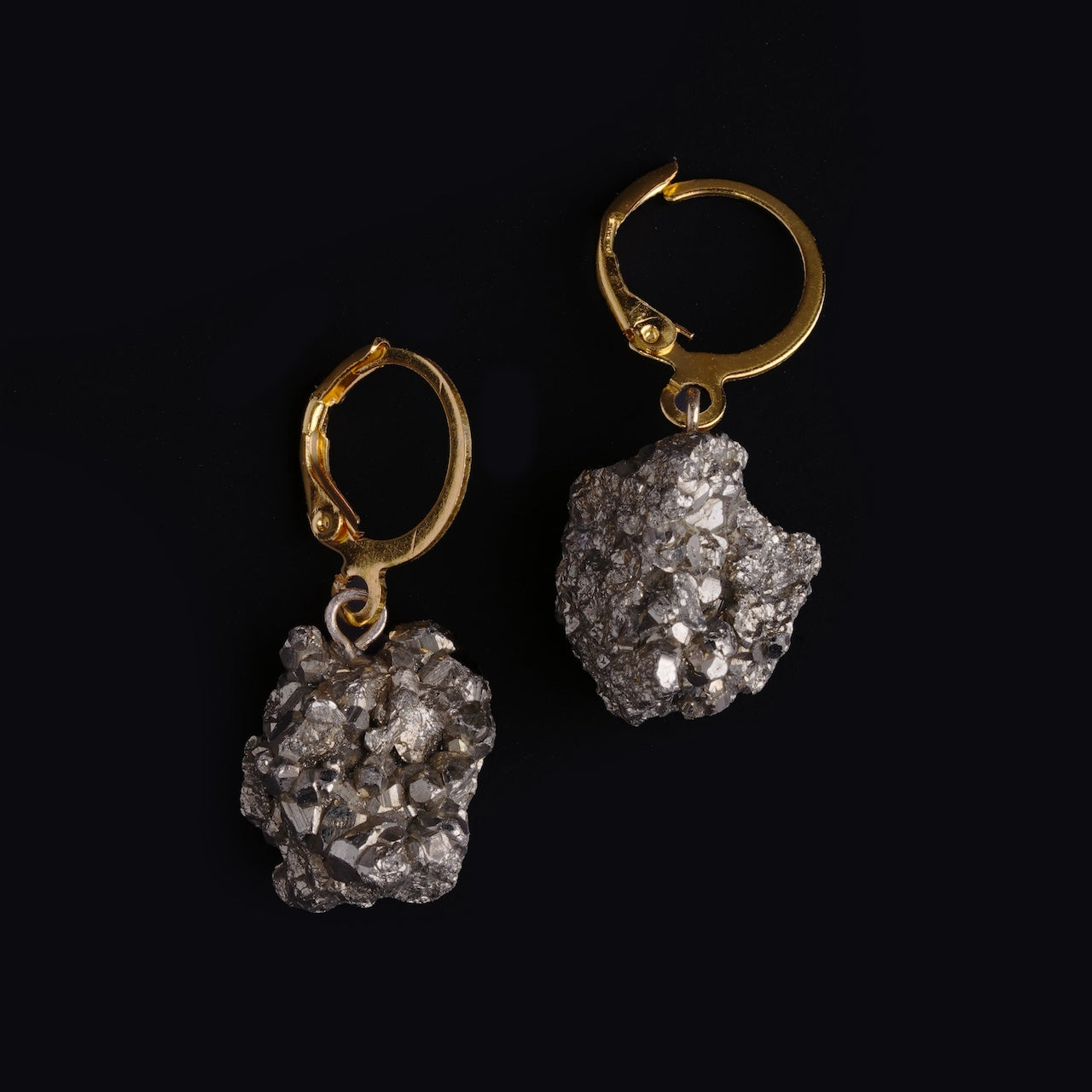 Pyrite Crystal Healing Earrings product photo