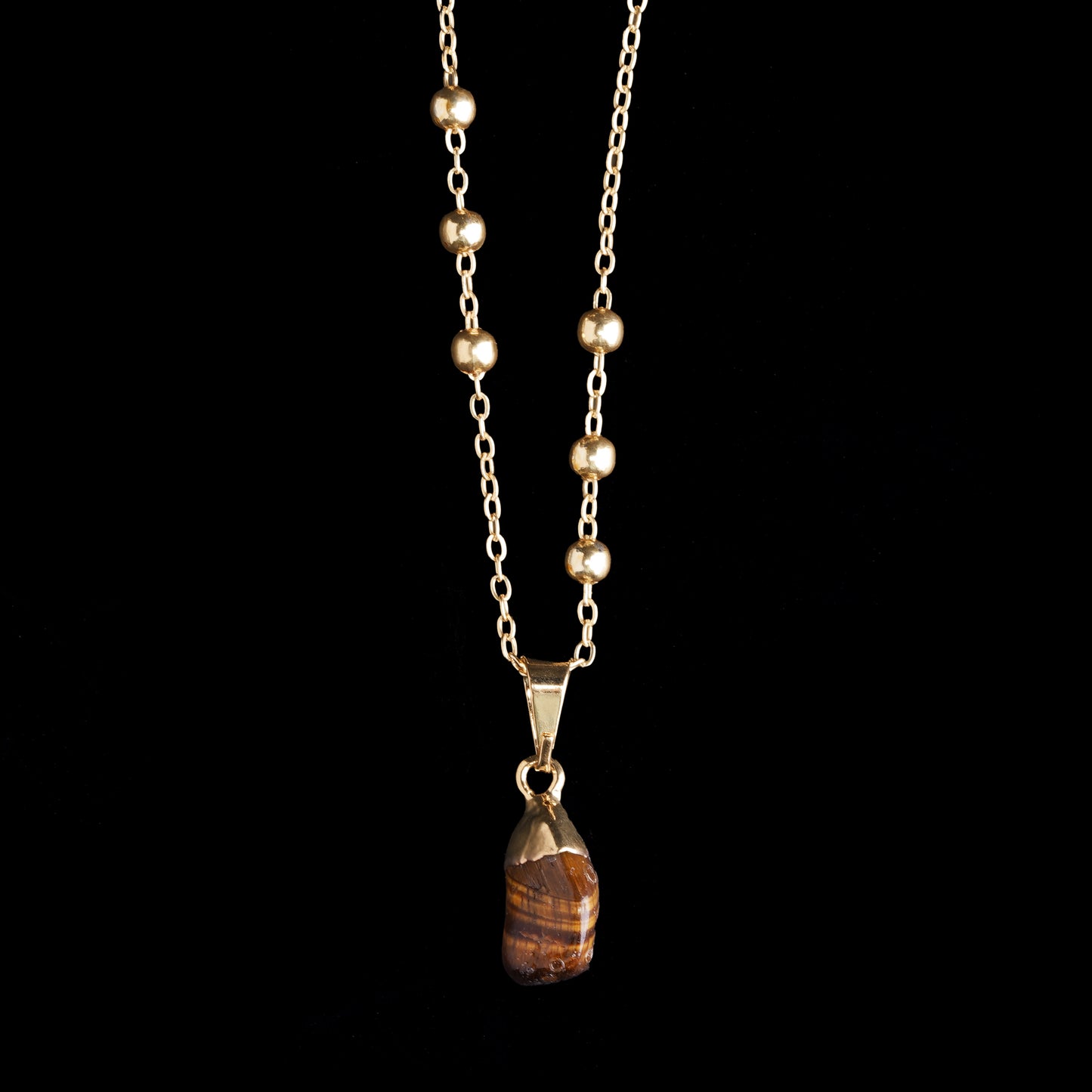 Tiger Eye Healing Crystal Necklace product photo