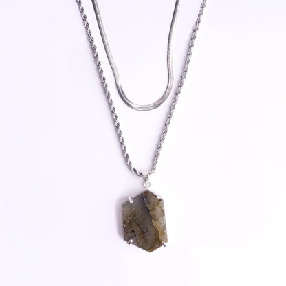 Mystic Labradorite Pendant Necklace product photo