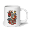 Reading Tarot and Spilling Tea – White Glossy Mug
