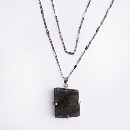 Mystic Labradorite Pendant Necklace product photo