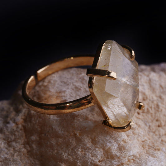 Golden Aura Crystal Ring product photo