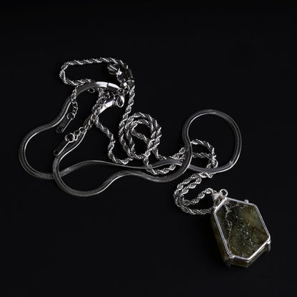 Labradorite Hexagon Pendant Necklace product photo