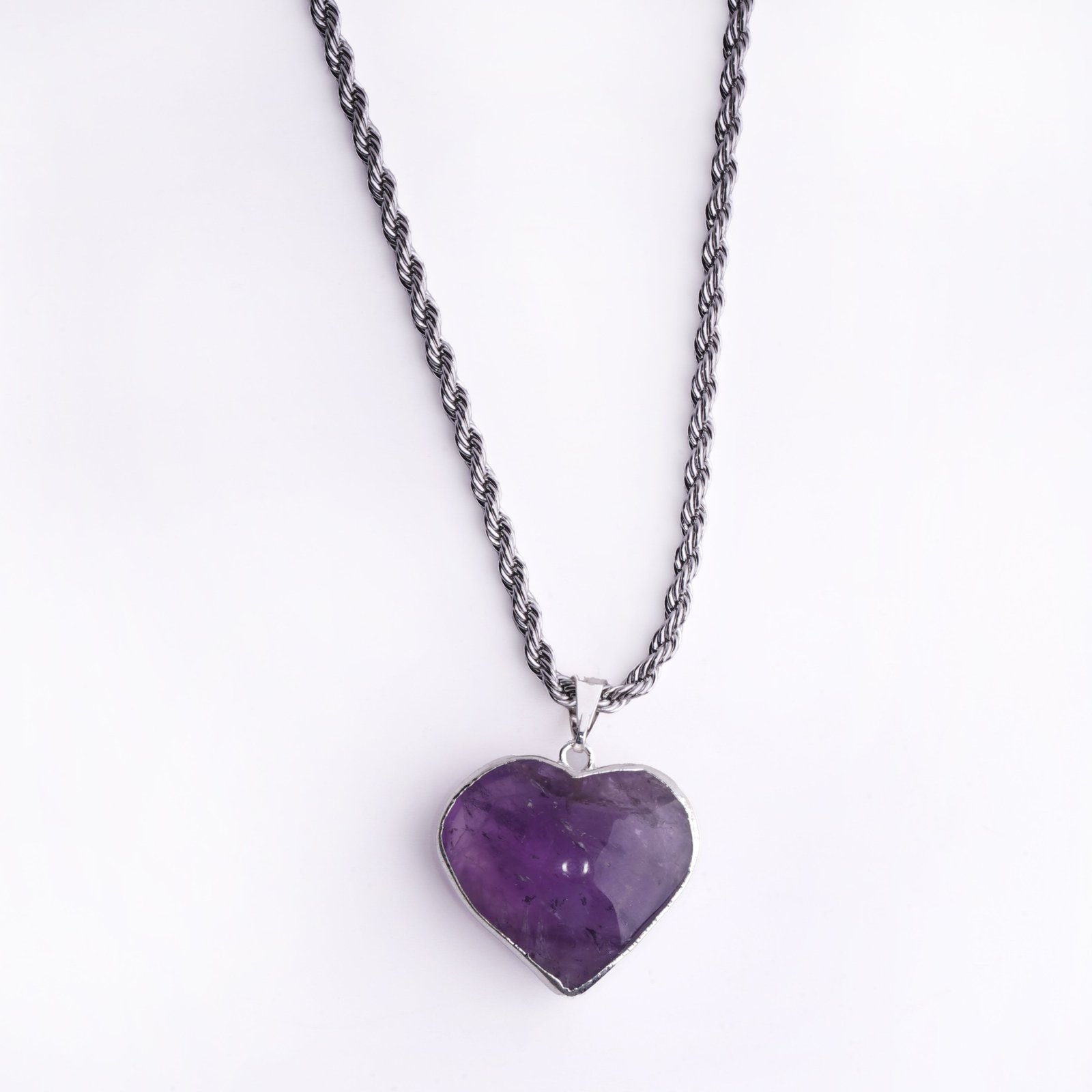 Amethyst Heart Necklace